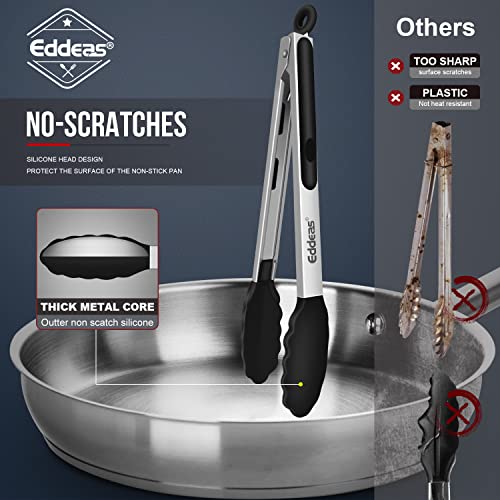Kitchen Tongs Up To 600°F Silicone Tongs for Cooking 3Pcs 7 (3 Count)