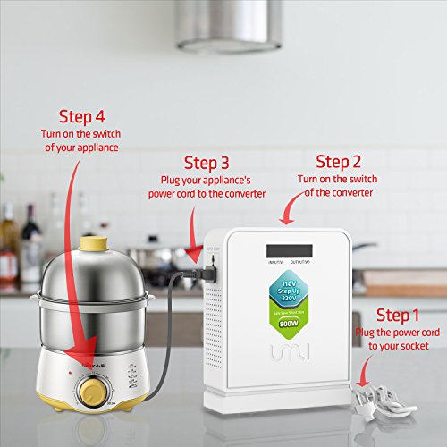 Voltage Converter 110v to 220v Step Up 800W Use Asia and Europe to US (800W)