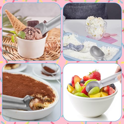 12 Pcs Ice Cream Scoop Set (Silver)