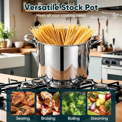 14 Quart Stainless Steel Stock Pot with Lid