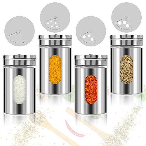 2pcs Salt and Pepper Shakers (Silver)