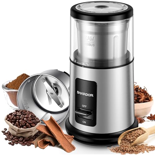One Touch Coffee Grinder Electric (Silver / 1 BOWL)
