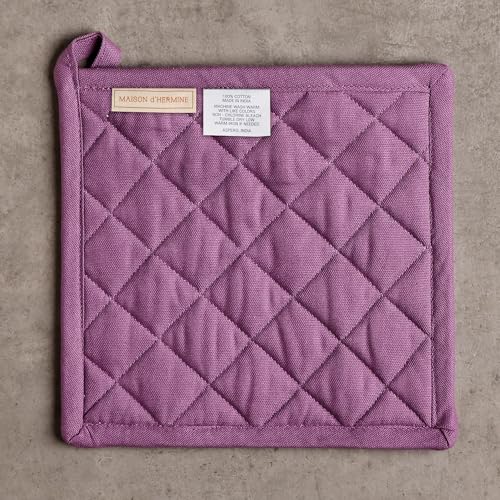 Pot Holders 100% Cotton Potholders (071 - Pivoine / 8" x 8" (Pot Holder Pack of 2))