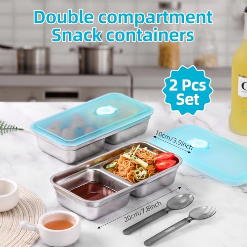 Stainless Steel Snack Containers with Lids