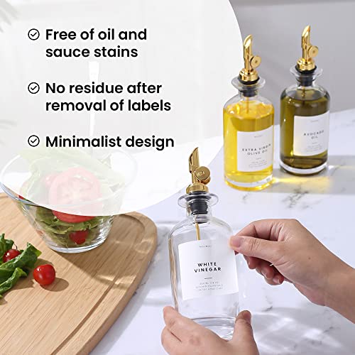 Oil and Vinegar Dispenser with Metal Pour Spout (350ml, Set of 2 Bottles / Silver)