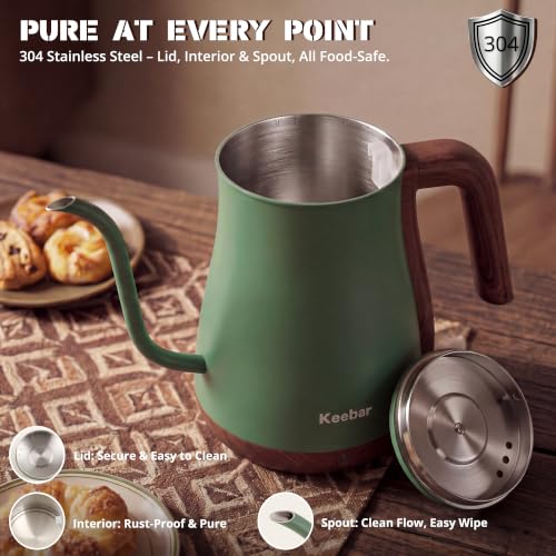 Gooseneck Electric Kettle (Matcha Green / 0.8 Quarts)