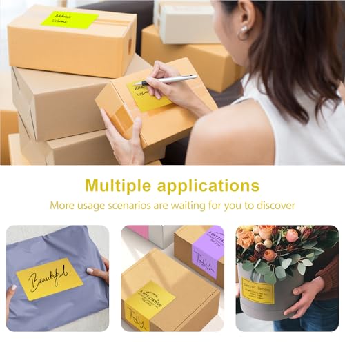 3 X 5 Inch Printable Waterproof Rectangle Color Coding Labels (Gold)