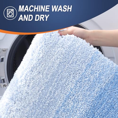 Bathroom Runner Rug 44x20 (44" X 20" / Light Blue)