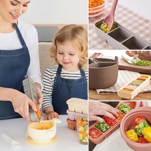 Silicone Ice Cube Freezer Tray with Lid (4 Count)