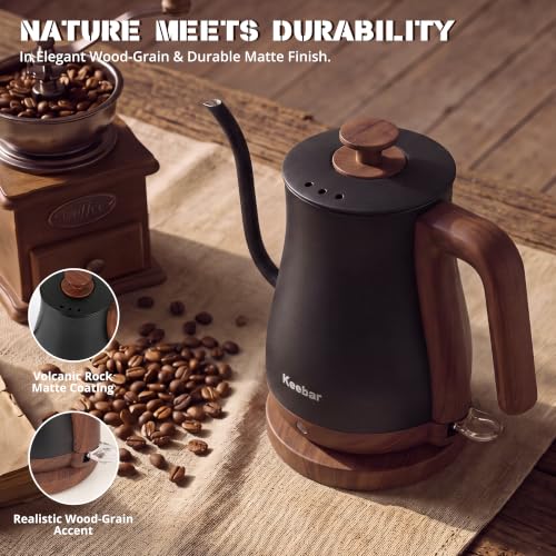 Gooseneck Electric Kettle (Matte Black / 0.8 Quarts)