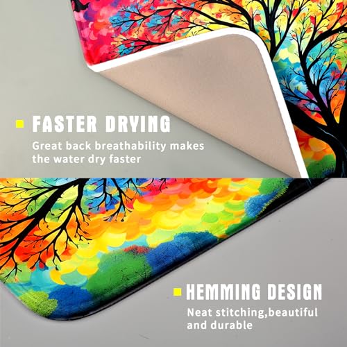 Microfiber Drying Mat Kitchen Counter (DMS918TreeS / 18" x 16")
