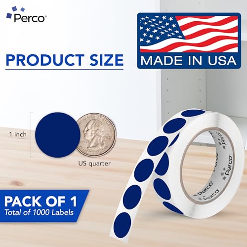 Dark Blue Round Circle Dot Sticker 1 (Blue - Dark / 1 Inch)