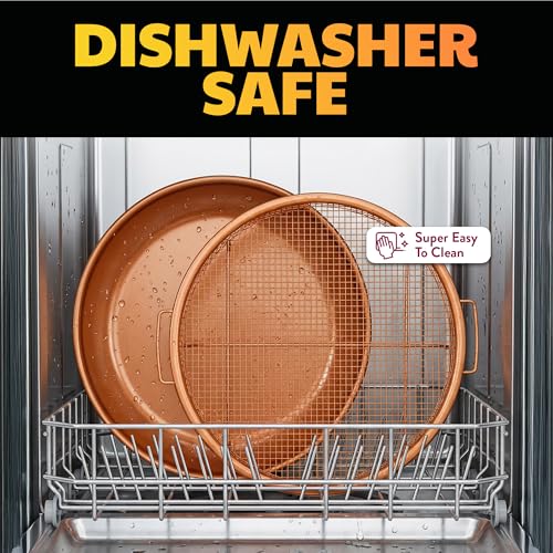 Crisper Tray Air Fryer Basket for Oven (Copper / 12" Round)