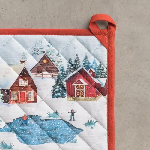 Pot Holders 100% Cotton Potholders (125 - Megeve / 8" x 8" (Pot Holder Pack of 1))