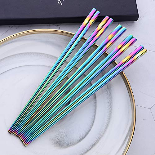 Rainbow Stainless Steel Chopsticks (Rainbow)
