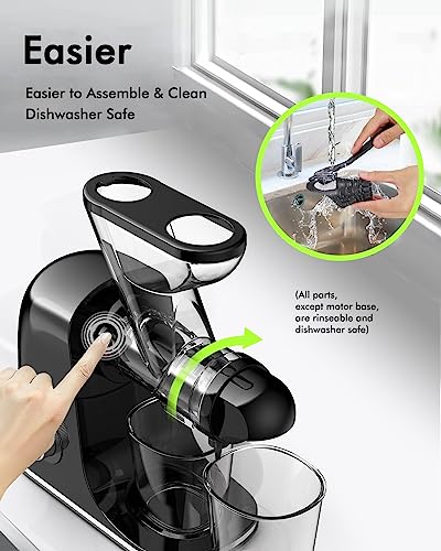 Mini Slow Masticating Juicer (Glossy Black)