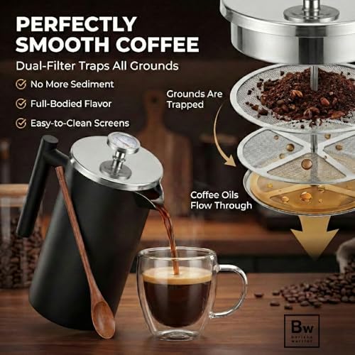 French Press Coffee Maker (Black)