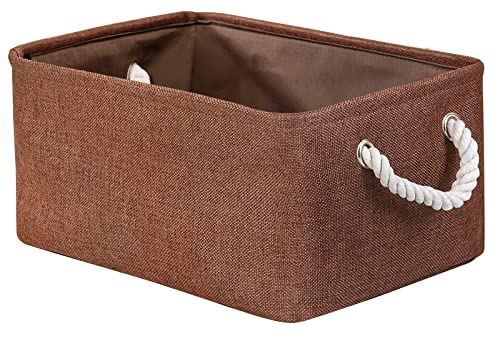 Fabric Storage Basket for Home (Brown / Medium -13.8Lx9.8Wx6.7H)