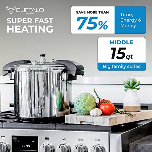 15 Qt Pressure Cooker Stainless Steel (15 Quarts / QCP415)