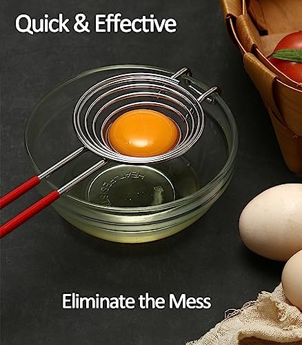 Egg Separator Egg Yolk White Separator Stainless Steel Egg White Yolk Sifting Filter Egg Divider Kitchen Tool for Baking