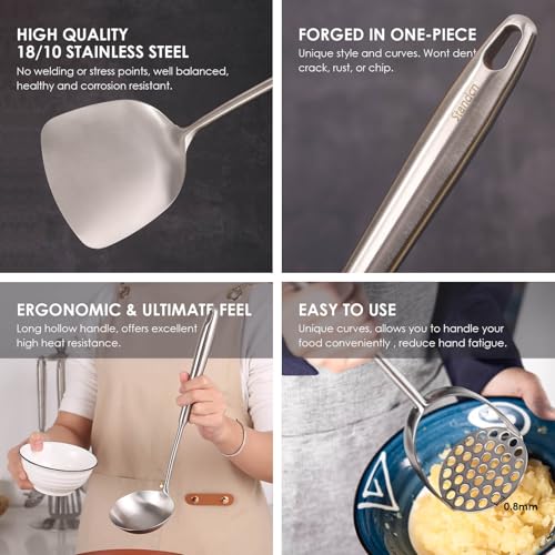 18 10 Stainless Steel Kitchen Utensils Set (12 Count)