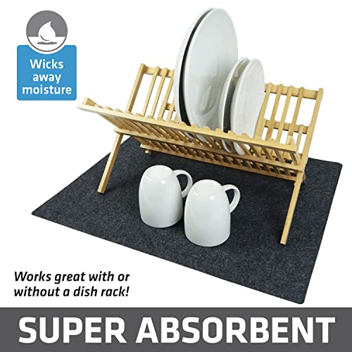 Jumbo XL Dish Drying Mat (Charcoal / 19" x 24")