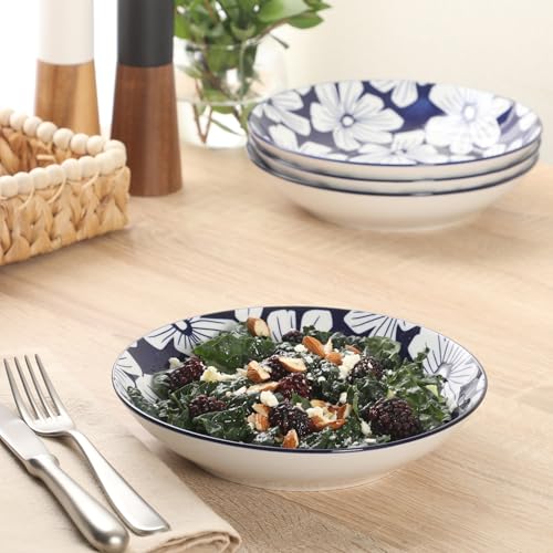 Heritage Sky 4 (Blue/White Floral (Heritage Sky) / 8" Pasta Bowl (Set of 4))