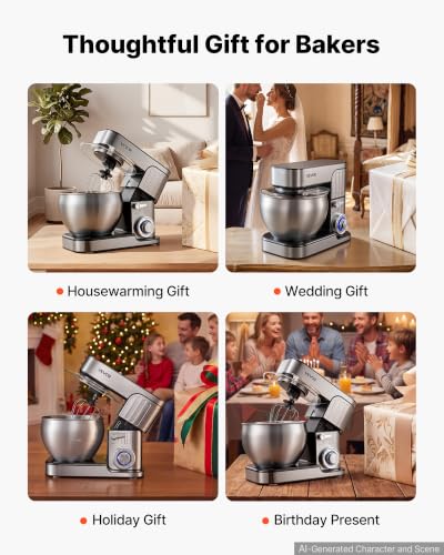 7.4 Qt Tilt Head Stand Mixer 500W Electric Dough Mixer (7.4 QT)