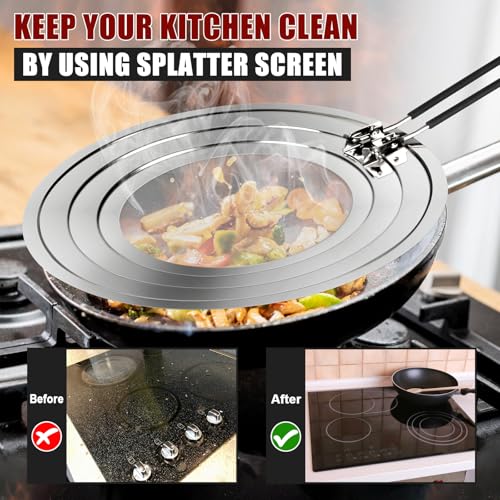 Stainless Steel Splatter Screen for Frying Pan
