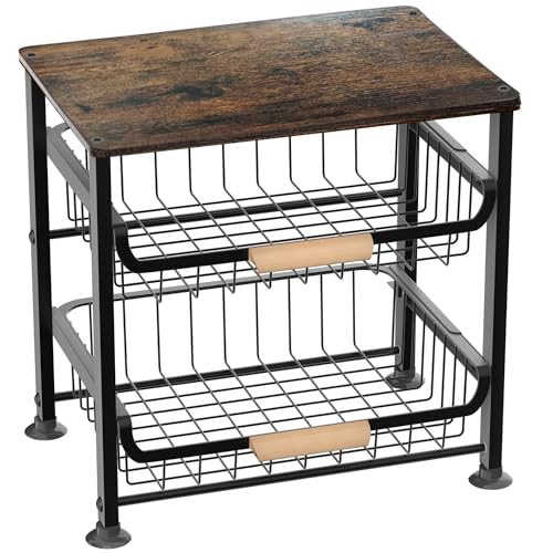 3 layer Kitchen Fruit Storage Basket Snack Rack (Black 3-layer Rack)