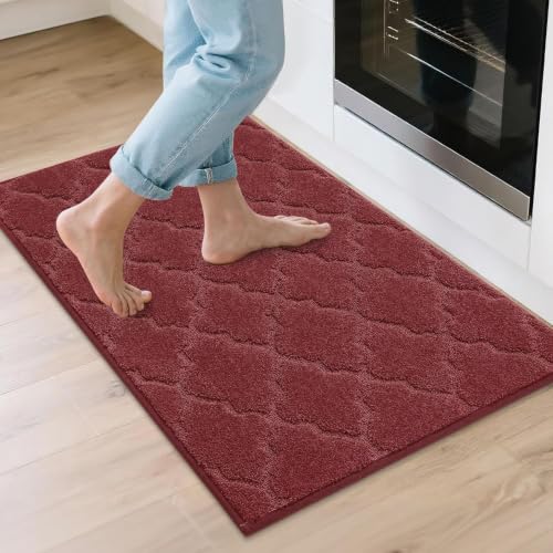 Kitchen Rugs Non Slip Washable 24"x36" (Red / 24"X 36")
