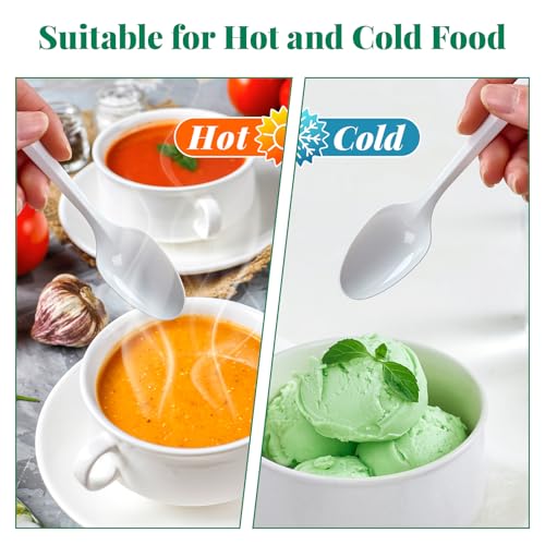 2000 Pack White Plastic Spoons Bulk (2000 Teaspoons)