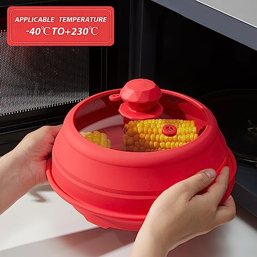 Microwave Splatter Silicone Cover Collapsible