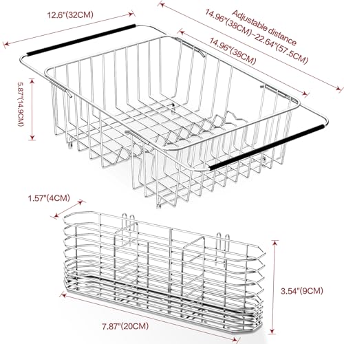 Large Sink Dish Drying Rack (Large【14.96''*12.6''*5.87''】)