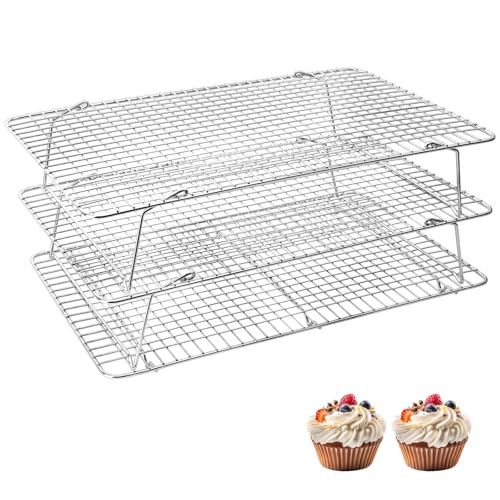3 PCS Silver Stackable Cooling Rack