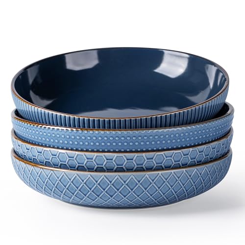 8.5'' Large Pasta Bowls (36oz / Moonlight Blue)