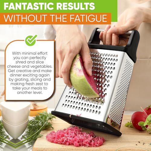 Stainless Steel XL Cheese Grater for Kitchen
