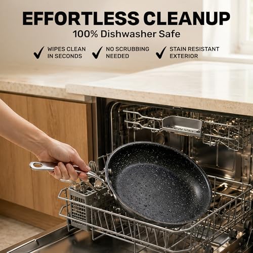 20 Pc Complete Pots and Pans Set Non Stick Cookware Set with Saute Pan