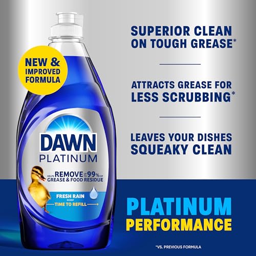 Platinum Dish Soap Fresh Rain Scent Liquid Dishwashing Detergent (30 Fl Oz (Pack of 1))