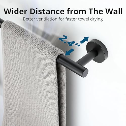 Towel Racks for Bathroom 29 Inch (Matte Black / 31.5" (29" Hanging Length))
