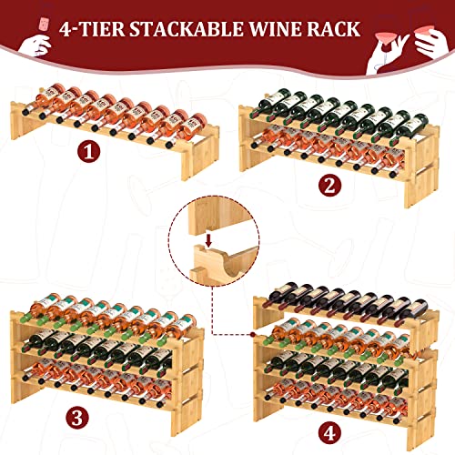 Wine Rack Freestanding Floor (Yellow)