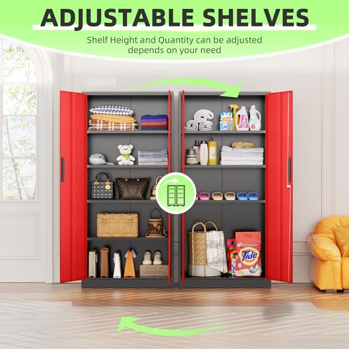 Storage Cabinet (Black Red / 71")