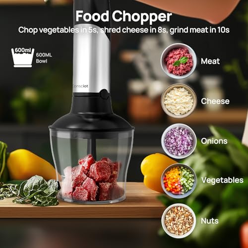 10-in-1 Immersion Hand Blender Max 1100W, Trigger Speed Control (10 IN 1)