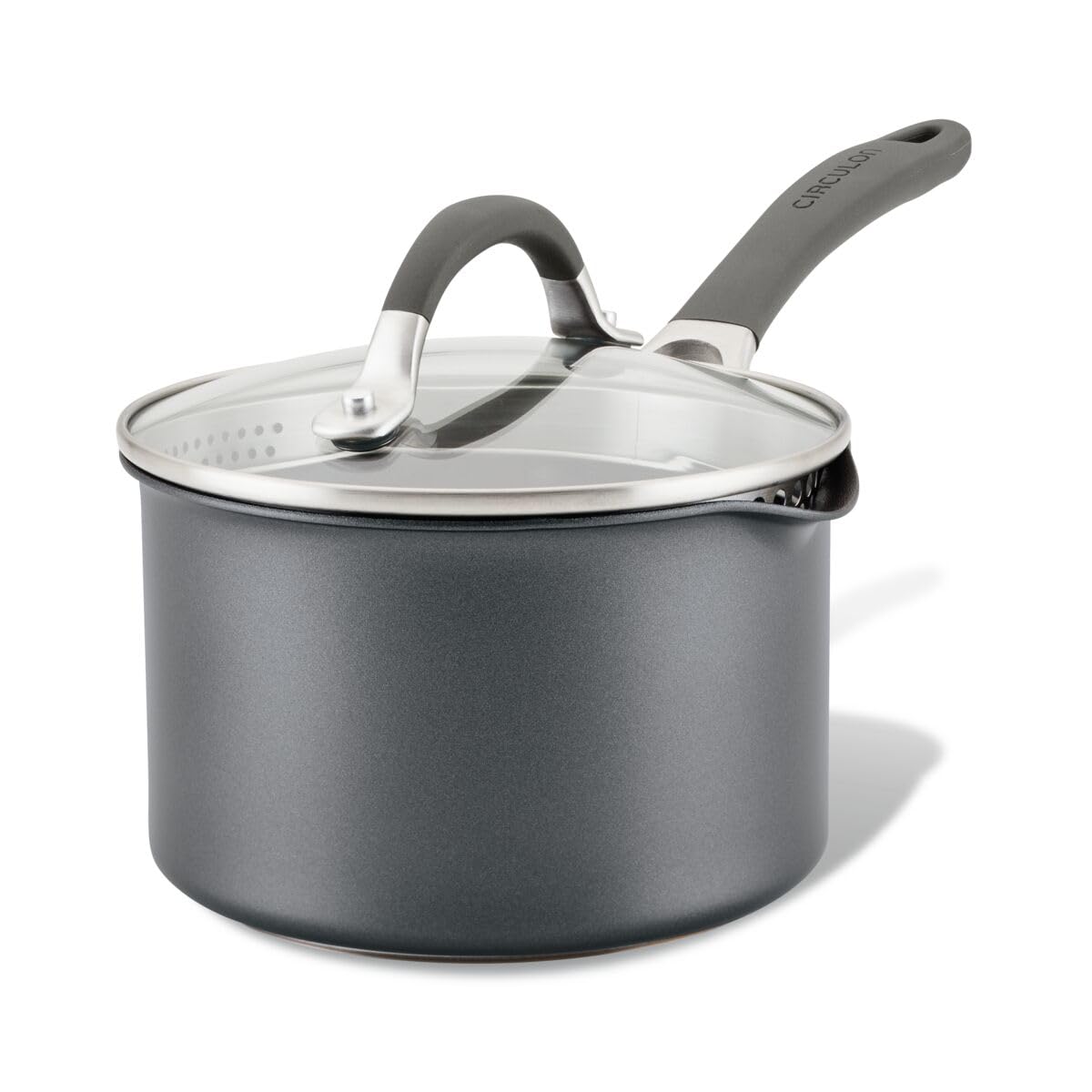 A1 Series Nonstick Straining Sauce Pan with Lid