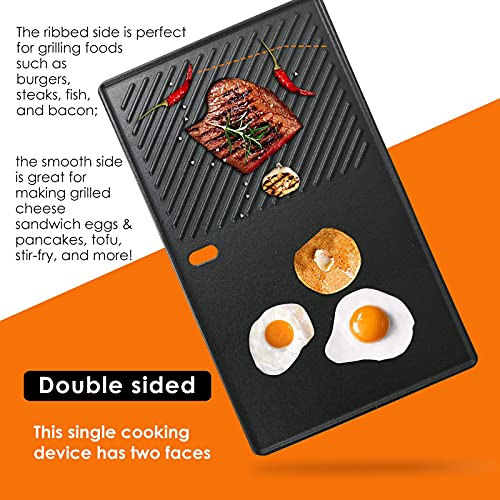 7637 Cast Iron Grill Griddle for Weber Spirit 200 (17.5" x 10.2" x 0.5")