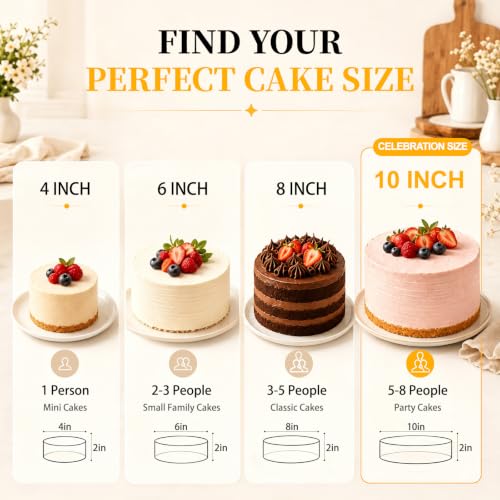10 Inch Cake Pans (Cream / 10 Inch – Large)