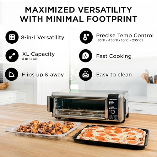 Digital Air Fry Countertop Oven (8-in-1 Flip Oven)