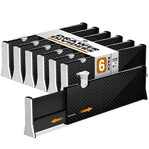 Deep Drawer Dividers 6 Pack (5" Tall, 13"-22" Long)