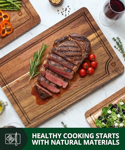 Wooden Cutting Boards for Kitchen Meal Prep & Serving (3-Piece / Dark Brown)