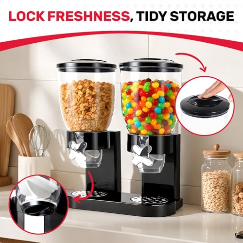 Dual Control Cereal Dispenser Countertop (Double 4L)